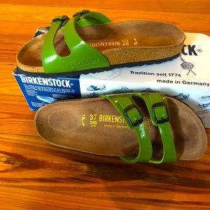Ladies 6 Ibiza Leaf Green Birkenstock